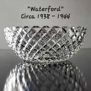 Anchor Hocking's Waterford Clear 8 1/4" Sparkling Glass Serving Bowl